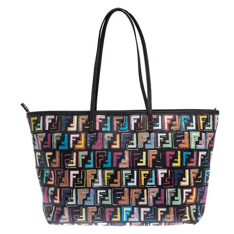 fendi multicolor zucca tote|authentic fendi tote.